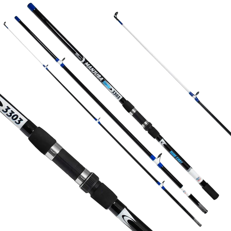 Vara Molinete MANJUBA 3303 3,30mt 3 Partes Albatroz Fishing