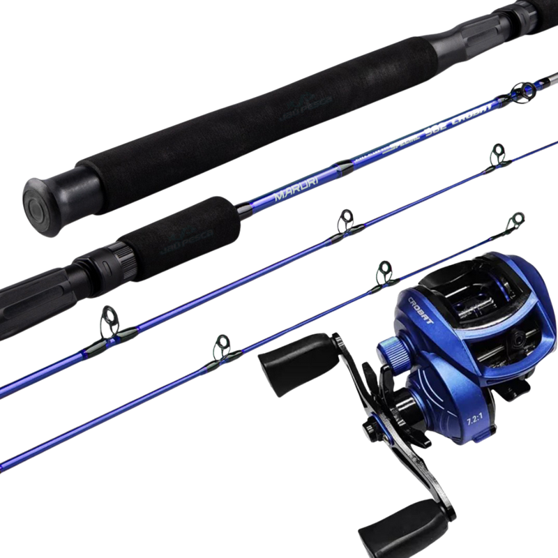 Kit De Pesca Crobat Azul (Vara + Carretilha) Maruri