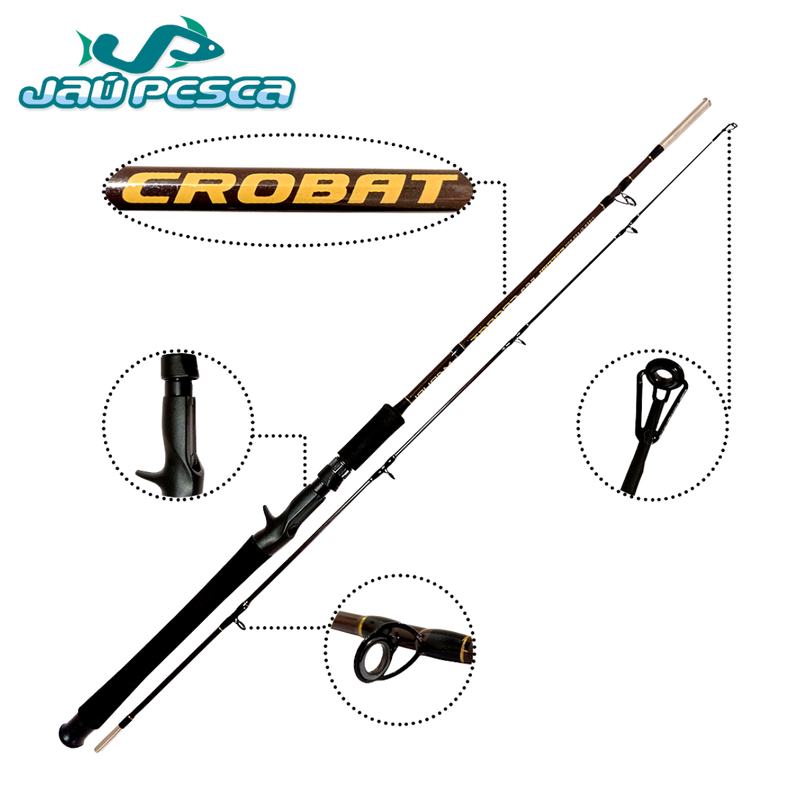 Kit De Pesca Crobat Marrom (Vara + Carretilha) Maruri