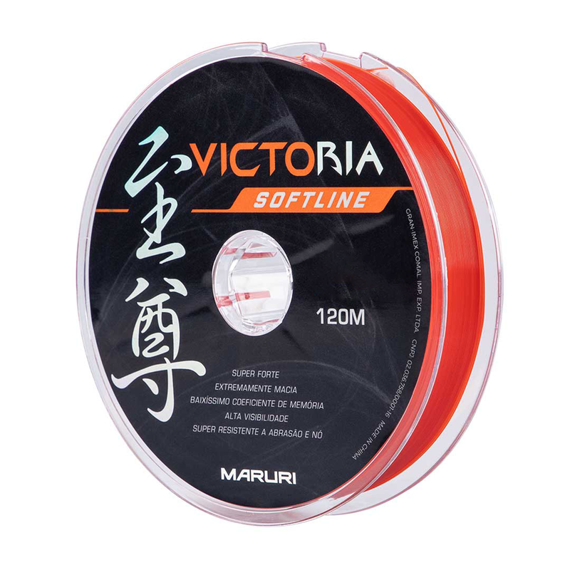 Linha Mono Victoria Softline 120m 0,35mm Laranja Maruri