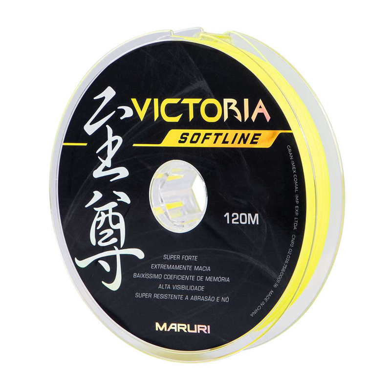 Linha Mono Victoria Softline 120m 0,33mm Amarelo Maruri