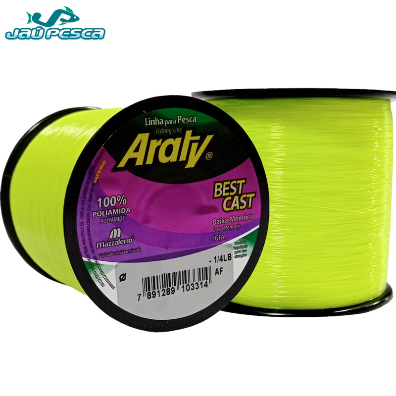 Linha Mono Araty Best Cast 115g 0,25mm Amarelo - Mazzaferro