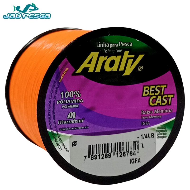 Linha Mono Araty Best Cast 115g 0,35mm Laranja - Mazzaferro