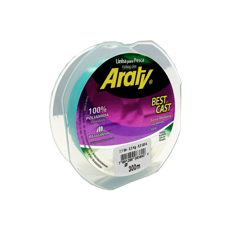 Linha Mono Araty Best Cast 300m 0,25mm Verde - Mazzaferro