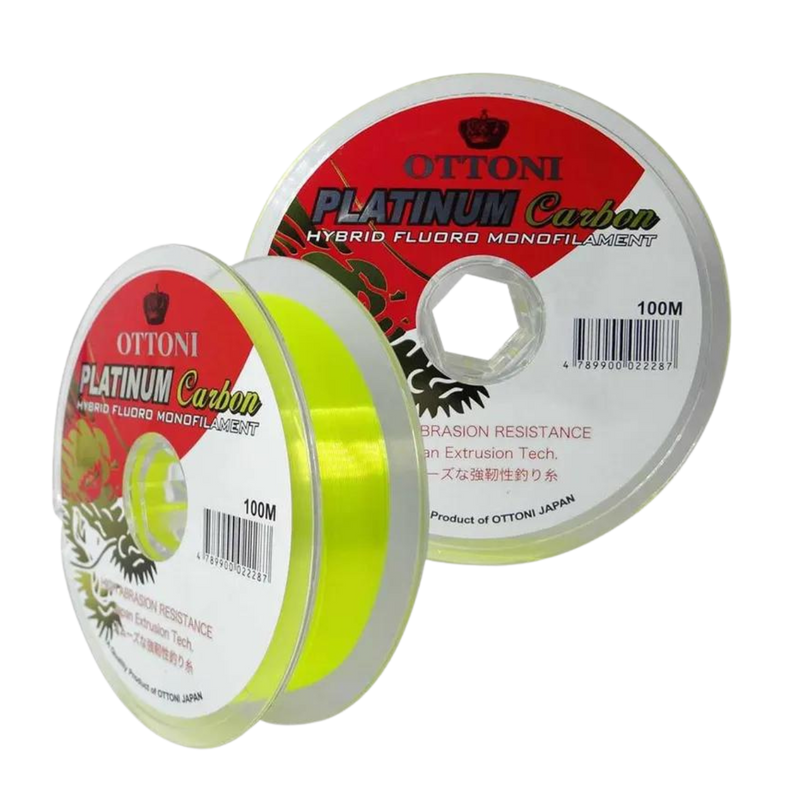 Linha Mono Platinum Carbon 100m 0,30mm Amarelo Ottoni