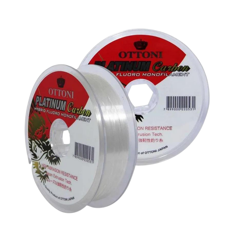 Linha Mono Platinum Carbon 100m 0,60mm Branco Ottoni