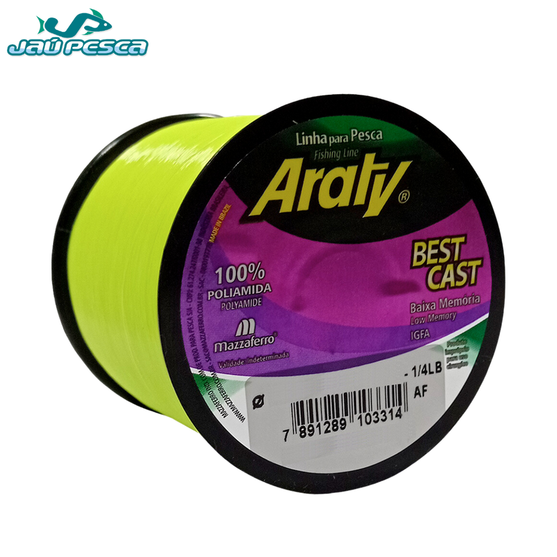 Linha Mono Araty Best Cast 115g 0,25mm Amarelo - Mazzaferro