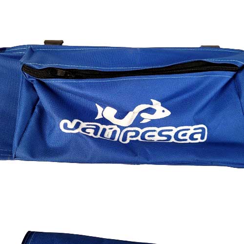 Banqueta Infantil Aço 5/8 com Encosto 1 P. Vara/Bolso Azul