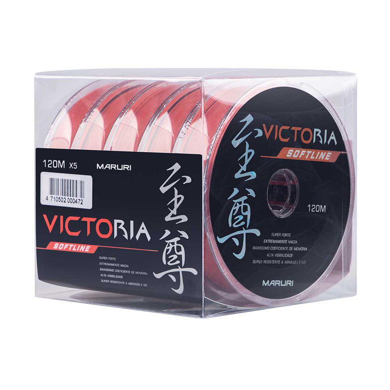 Linha Mono Victoria Softline 120m 0,35mm Laranja Maruri