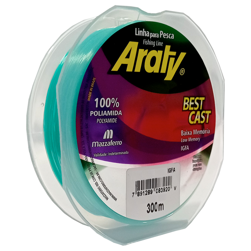 Linha Mono Araty Best Cast 300m 0,35mm Verde - Mazzaferro