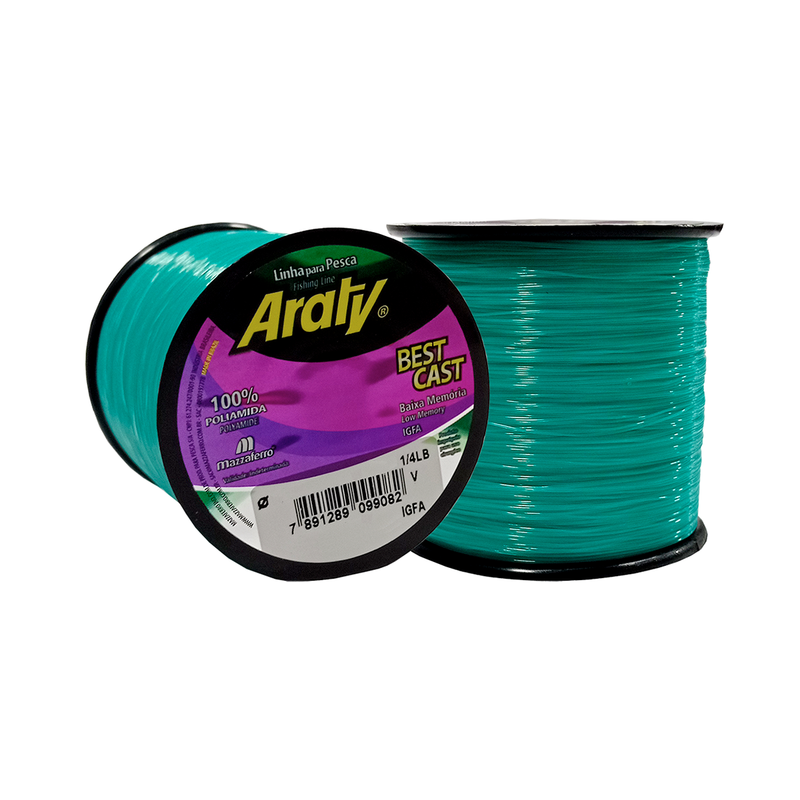 Linha Mono Araty Best Cast 115g 0,40mm Verde - Mazzaferro