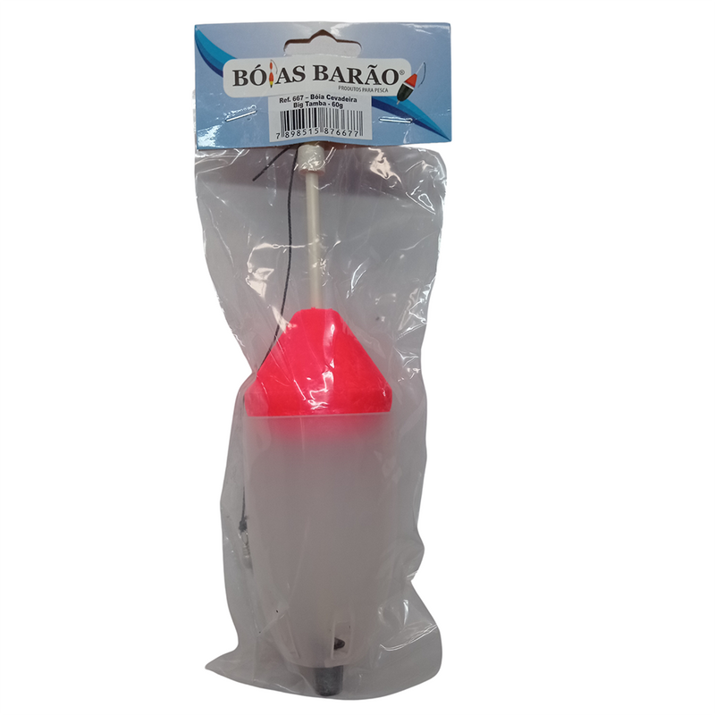 Boia Cevadeira Big Tamba Sem Rolha 60g Vermelho Transparente