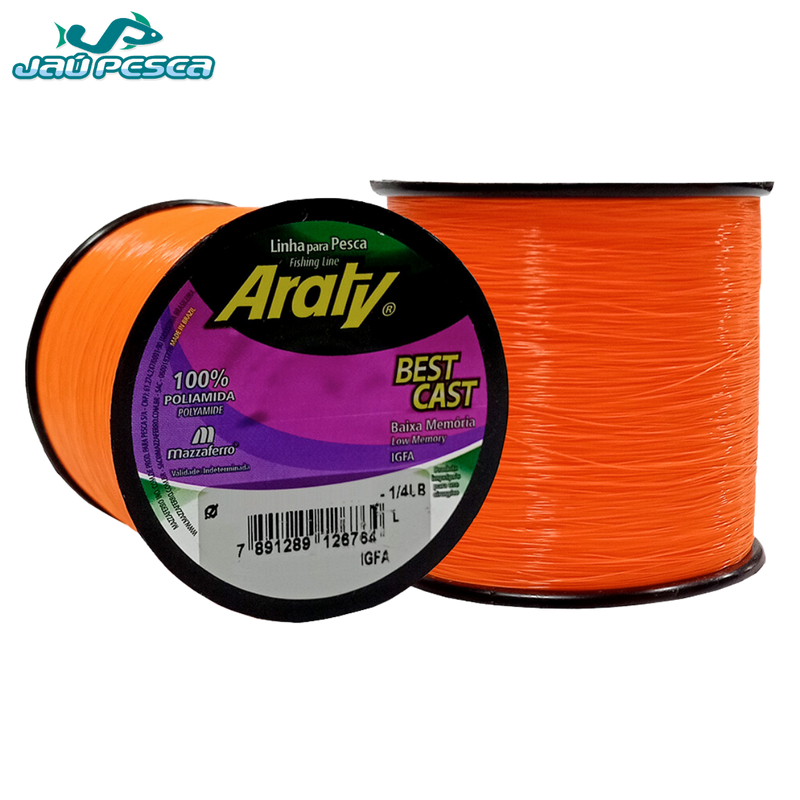 Linha Mono Araty Best Cast 115g 0,30mm Laranja - Mazzaferro